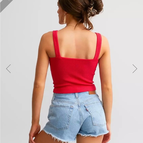 Free People ribbed brami top red M - Picture 3 of 9